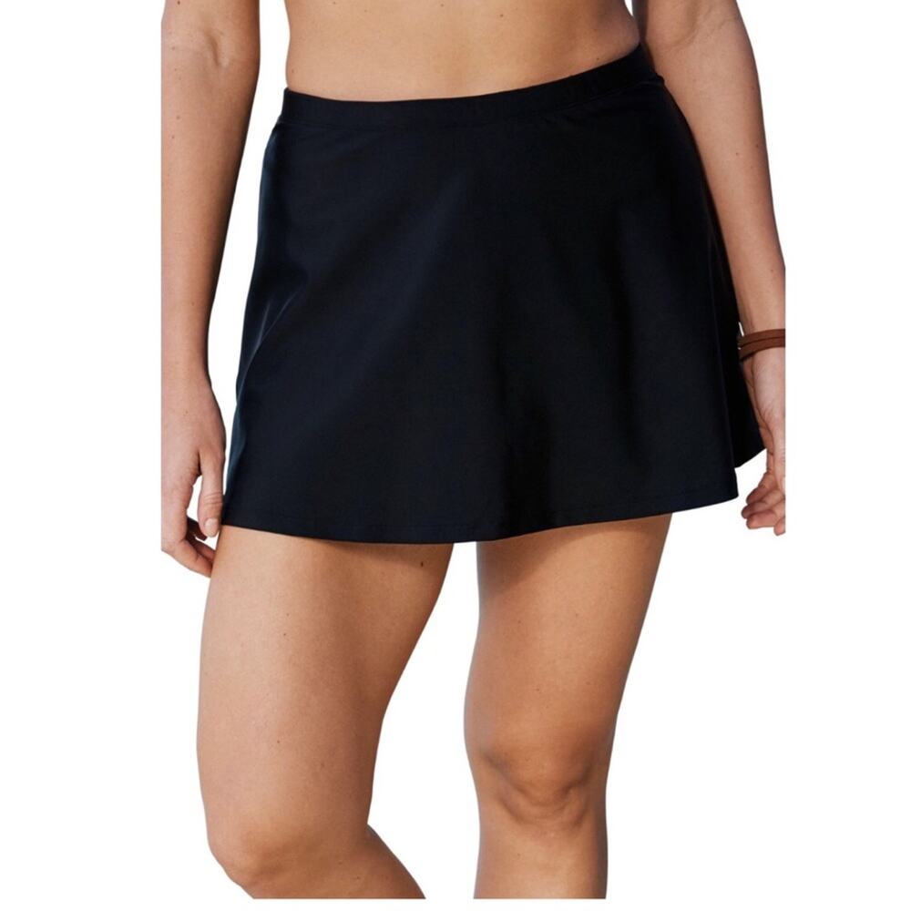 Black swimming skirt with built in brief 18